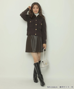 Apuweiser-riche(アプワイザー・リッシェ) |衿ファーニットブルゾン