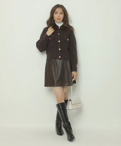 Apuweiser-riche(アプワイザー・リッシェ) |衿ファーニットブルゾン