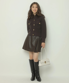 Apuweiser-riche(アプワイザー・リッシェ) |衿ファーニットブルゾン