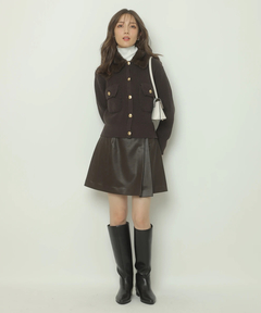 Apuweiser-riche(アプワイザー・リッシェ) |衿ファーニットブルゾン