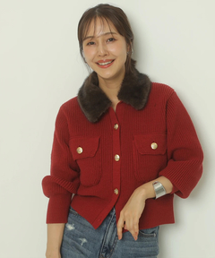 Apuweiser-riche(アプワイザー・リッシェ) |衿ファーニットブルゾン