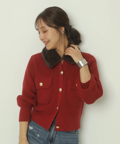 Apuweiser-riche(アプワイザー・リッシェ) |衿ファーニットブルゾン