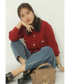 Apuweiser-riche(アプワイザー・リッシェ) |衿ファーニットブルゾン