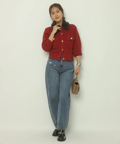 Apuweiser-riche(アプワイザー・リッシェ) |衿ファーニットブルゾン