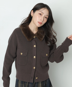 Apuweiser-riche(アプワイザー・リッシェ) |衿ファーニットブルゾン