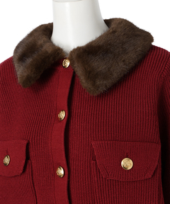 Apuweiser-riche(アプワイザー・リッシェ) |衿ファーニットブルゾン