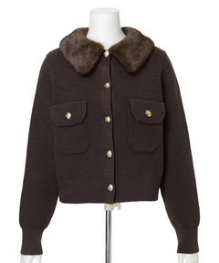 Apuweiser-riche(アプワイザー・リッシェ) |衿ファーニットブルゾン