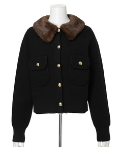 Apuweiser-riche(アプワイザー・リッシェ) |衿ファーニットブルゾン