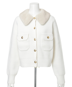 Apuweiser-riche(アプワイザー・リッシェ) |衿ファーニットブルゾン