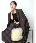 アルページュストーリー　タグ付きタフタドッキングワンピース ルミネ池袋》ベルト付チェックタフタドッキングワンピース