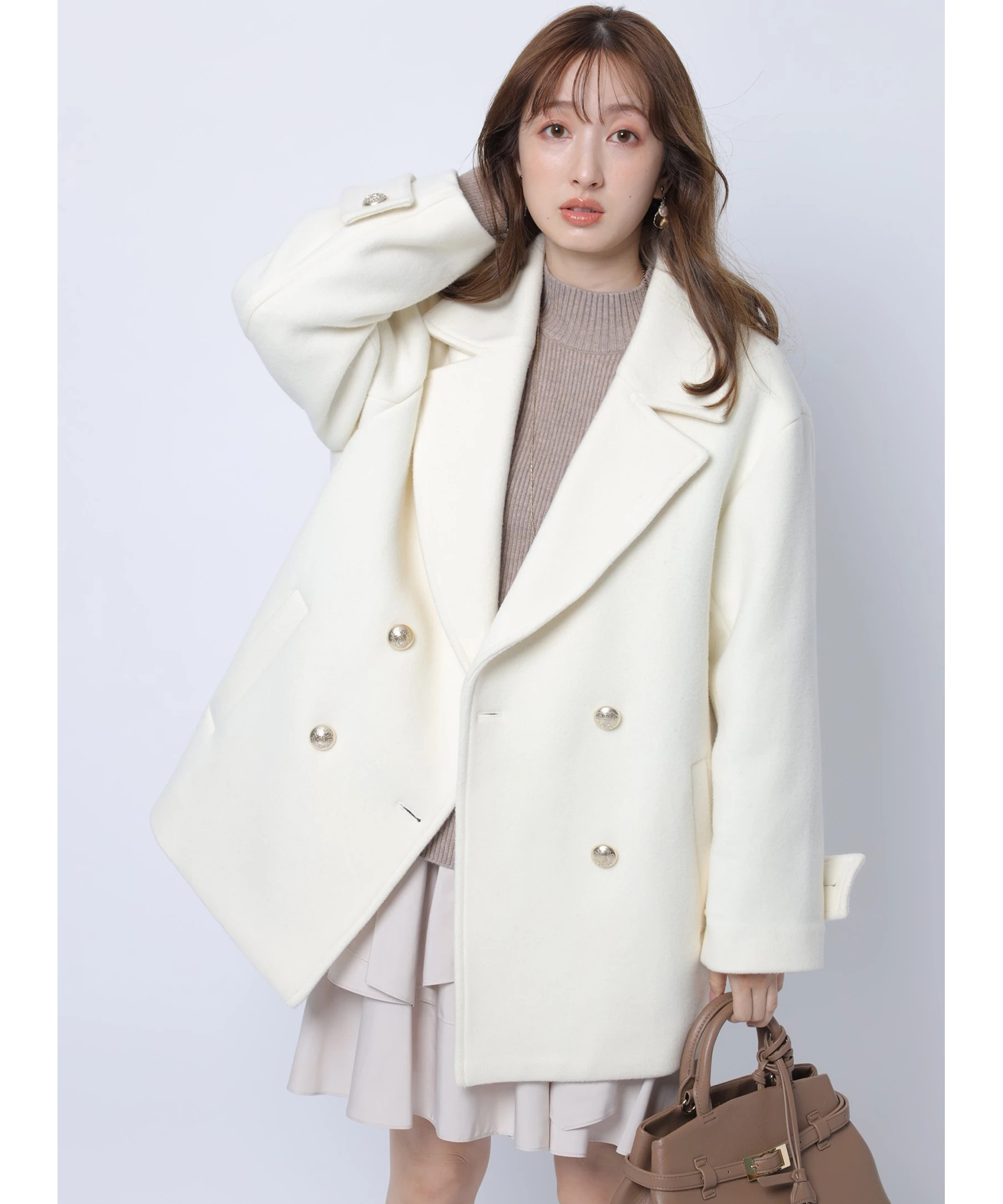 中古◆GINZA GRACE フィッチ セミロングコート 11 ベージュ×茶系 2025年最新Yahoo!オークション -graceグレース(コート一般)の中古品