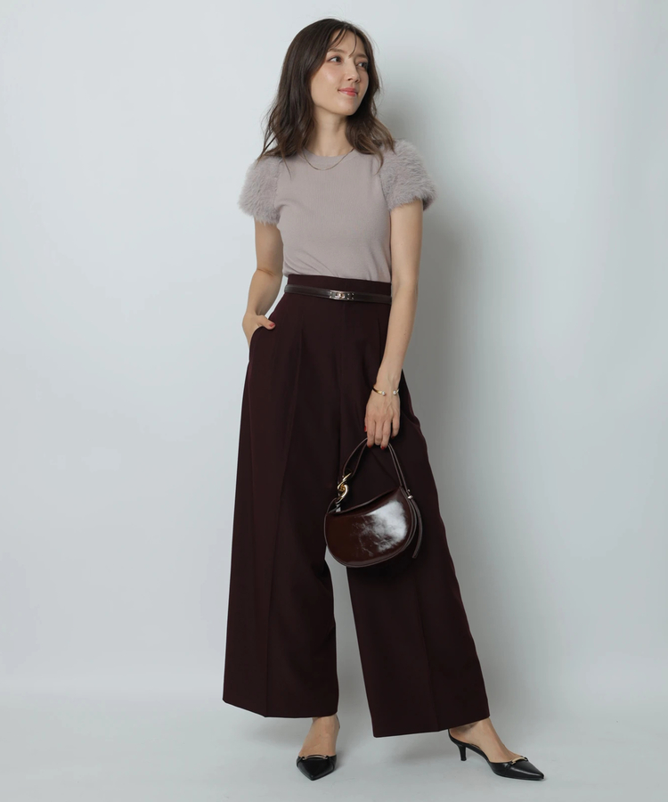 ベルト付ハイウエストワイドパンツ | パンツ | Apuweiser-riche