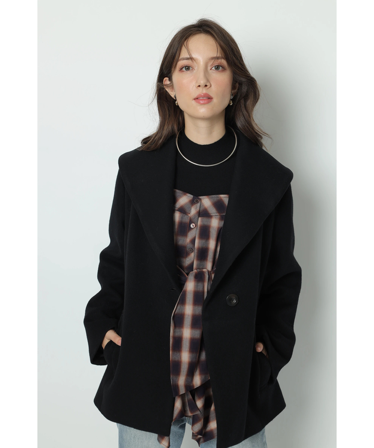 【美品】arpege story リバーカラーコート ⠀Arpege story アルページュストーリー 】 リバーカラーコート