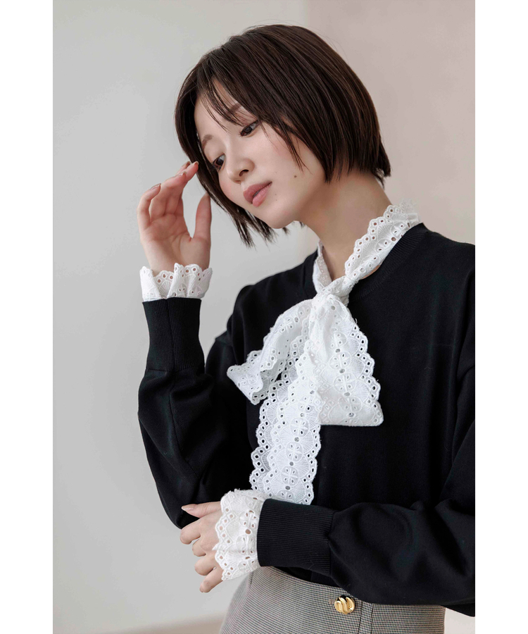 レースボウタイプルオーバー | ニット | Apuweiser-riche