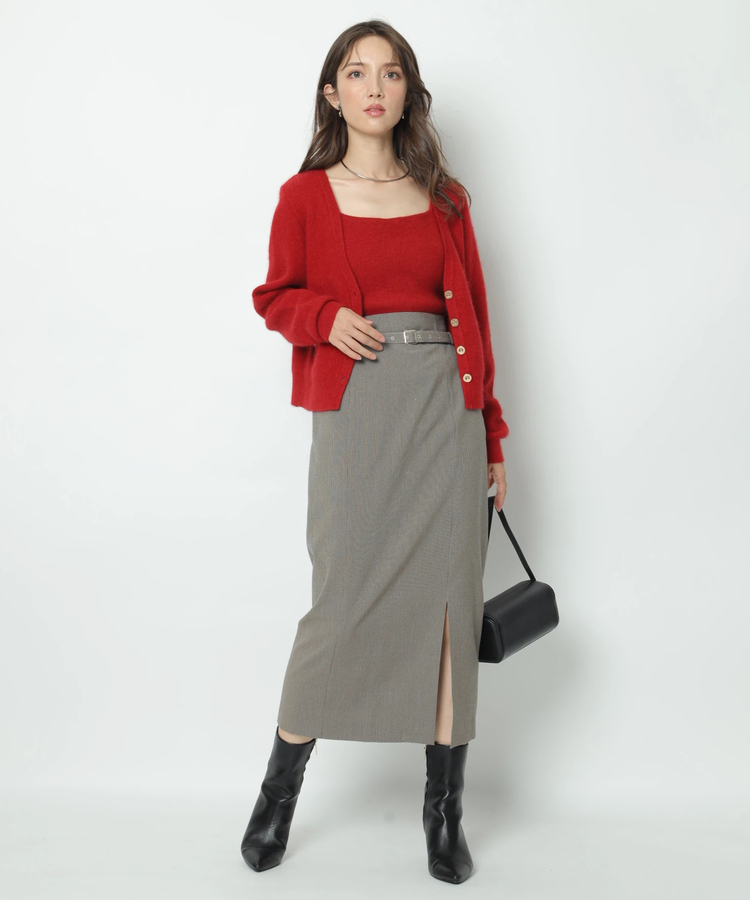 未使用 Arpege story スリット ニット タイト スカート 新品 2 スリットタイトニットスカート スカート レディース ロング