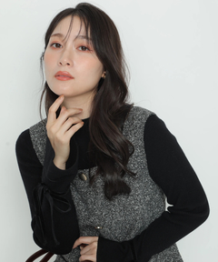 Apuweiser-riche(アプワイザー・リッシェ) |袖リボンフレアスリーブニット