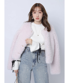 Apuweiser-riche(アプワイザー・リッシェ) |袖リボンフレアスリーブニット