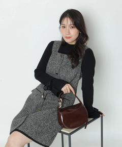 Apuweiser-riche(アプワイザー・リッシェ) |袖リボンフレアスリーブニット