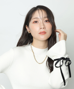 Apuweiser-riche(アプワイザー・リッシェ) |袖リボンフレアスリーブニット