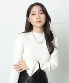 Apuweiser-riche(アプワイザー・リッシェ) |袖リボンフレアスリーブニット