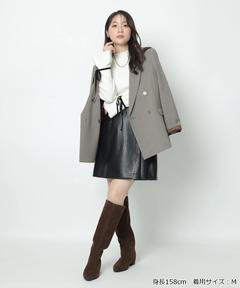 Apuweiser-riche(アプワイザー・リッシェ) |袖リボンフレアスリーブニット