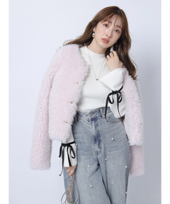 Apuweiser-riche(アプワイザー・リッシェ) |袖リボンフレアスリーブニット