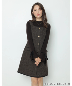 Apuweiser-riche(アプワイザー・リッシェ) |袖リボンフレアスリーブニット