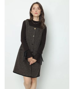 Apuweiser-riche(アプワイザー・リッシェ) |袖リボンフレアスリーブニット