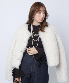 Apuweiser-riche(アプワイザー・リッシェ) |袖リボンフレアスリーブニット