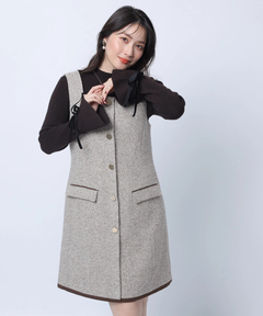 Apuweiser-riche(アプワイザー・リッシェ) |袖リボンフレアスリーブニット