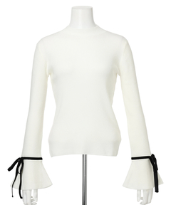 Apuweiser-riche(アプワイザー・リッシェ) |袖リボンフレアスリーブニット