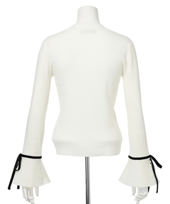 Apuweiser-riche(アプワイザー・リッシェ) |袖リボンフレアスリーブニット