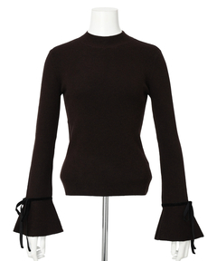 Apuweiser-riche(アプワイザー・リッシェ) |袖リボンフレアスリーブニット