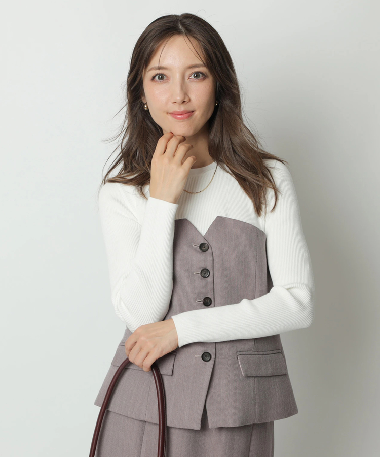 Apuweiser-riche ベアビスチェドッキングニットM ベアビスチェドッキングニット | ニット | Apuweiser-riche