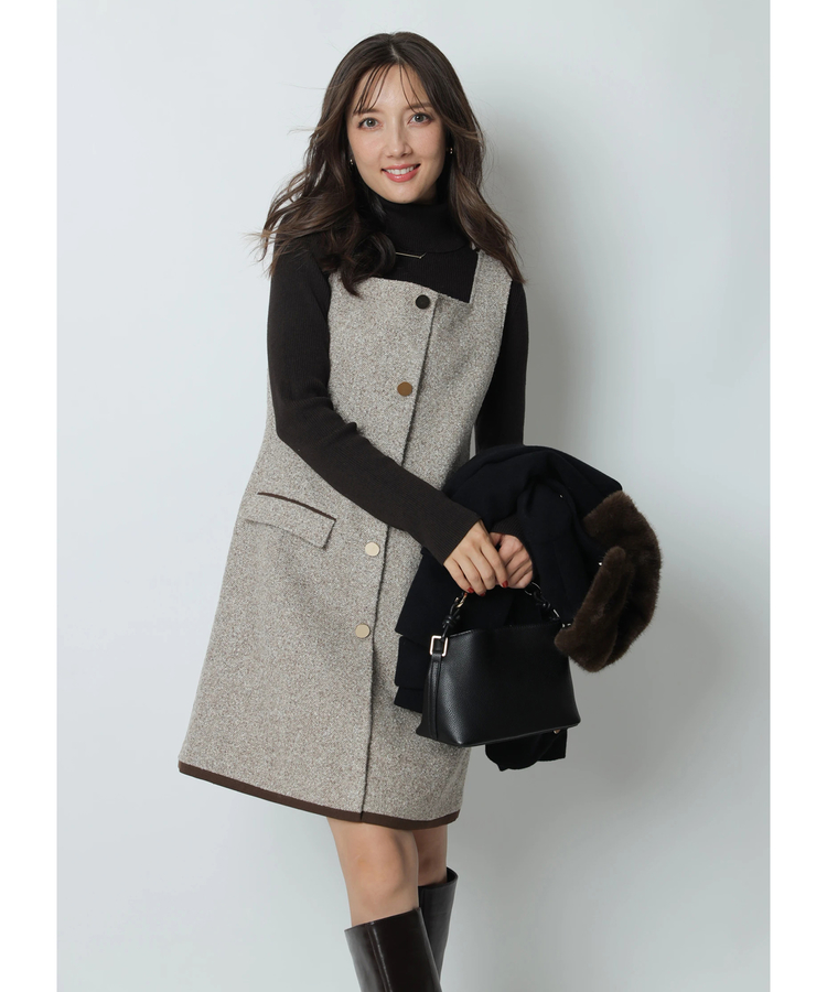 アプワイザーリッシェ　スクエアネックミニジャンスカ　黒　新品タグ付き スクエアネックミニジャンスカ | ワンピース | Apuweiser-riche