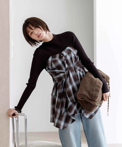 新品タグ付きApuweiser−richeベルト付きライトミドルコート Apuweiser-riche ベルト付ライトミドルコート 新品タグ付き