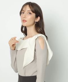 リボンカラーオフショルニット | ニット | Apuweiser-riche