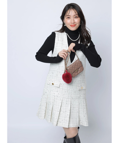 長袖チェックスカートドッキングワンピース | ワンピース | JUSGLITTY