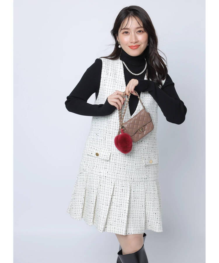 【美品】Apuweiser-riche ロー切替プリーツジャンスカ ロー切替プリーツジャンスカ | ワンピース | Apuweiser-riche