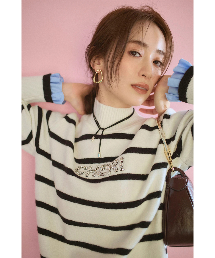 レイヤードビジューロゴニット | ニット | Apuweiser-riche