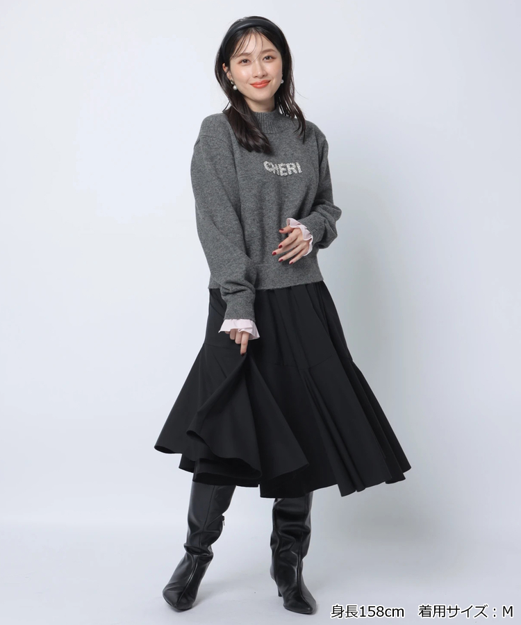 ベルト付きミディフレアスカート | スカート | Apuweiser-riche