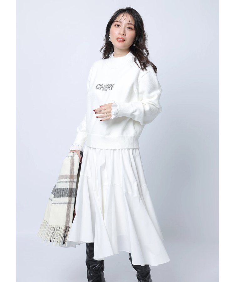 ベルト付きミディフレアスカート | スカート | Apuweiser-riche