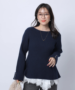 Apuweiser-riche(アプワイザー・リッシェ) |【Arpege story限定】レースヘムキャミセットニットチュニック