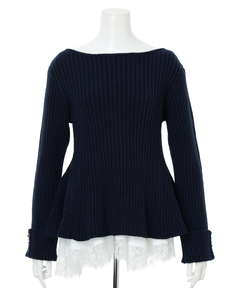 Apuweiser-riche(アプワイザー・リッシェ) |【Arpege story限定】レースヘムキャミセットニットチュニック