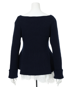 Apuweiser-riche(アプワイザー・リッシェ) |【Arpege story限定】レースヘムキャミセットニットチュニック