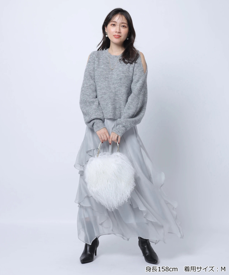 lija フリル付きスカート S/P マルチカラー リージャ lija フリル付きスカート S/P マルチカラー リージャ lija フリル付き