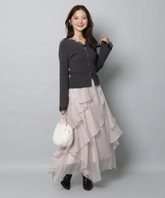 スタッフコーディネート】エアリーアシメフリルスカート｜masako