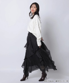 Apuweiser-riche(アプワイザー・リッシェ) |エアリーアシメフリルスカート