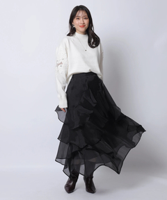 Apuweiser-riche(アプワイザー・リッシェ) |エアリーアシメフリルスカート