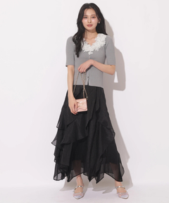 Apuweiser-riche(アプワイザー・リッシェ) |エアリーアシメフリルスカート